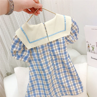 Vestido Escolar Coreano para Niñas - Falda Cuadriculada Estilo Princesa - Image 7