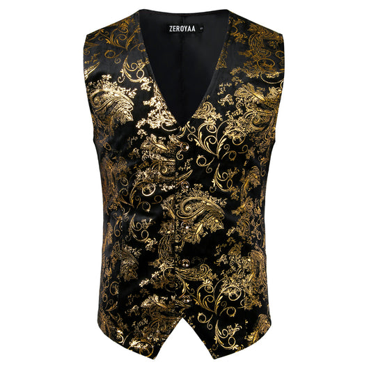 Chaleco Steampunk Dorado para Hombre - Traje Elegante sin Mangas - Image 21