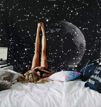 Manta Tapiz Constelaciones Cielo Estrellado Patrón Galaxia Decoración de Dormitorio - Image 2