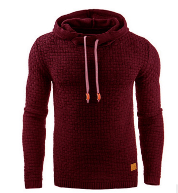 Sudadera con Capucha Jacquard para Hombre - Abrigo Cálido de Manga Larga - Image 13