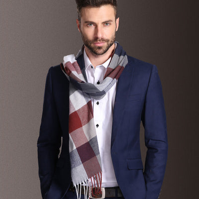 Bufanda Escocesa para Hombre Invierno Cálida Estilo Europa - Image 15
