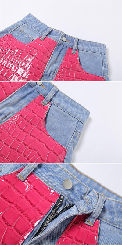 Shorts Denim Casual Ajustados con Bolsillos Laterales para Mujer - Image 7
