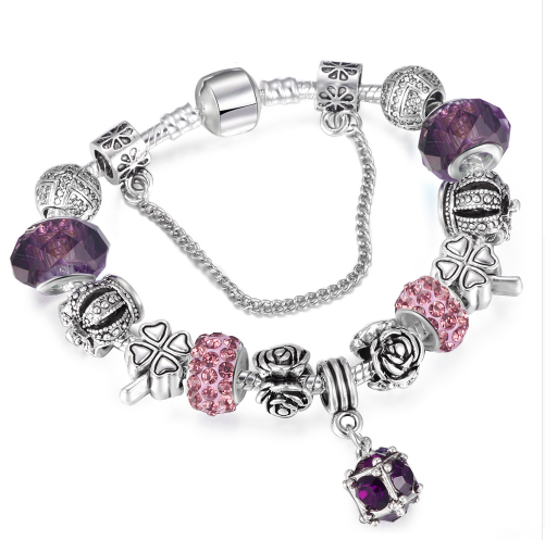 Pulsera de Cristal DIY Ajustable - Abalorios Europeos para Personalizar