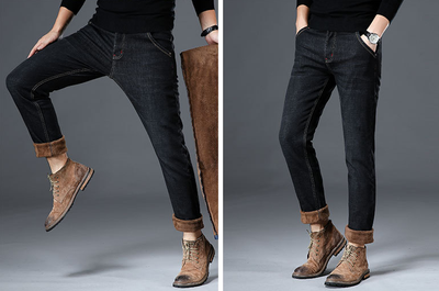 Jeans de Invierno Plus Grueso Forrado en Terciopelo - Image 9