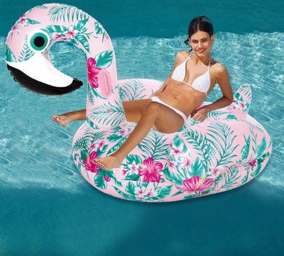 Flotador Inflable Flamenco Rosa para Adultos - Tubo de Piscina Premium - Image 3