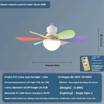 Ventilador de Techo con Luz LED Silencioso para Dormitorio y Sala - Image 9