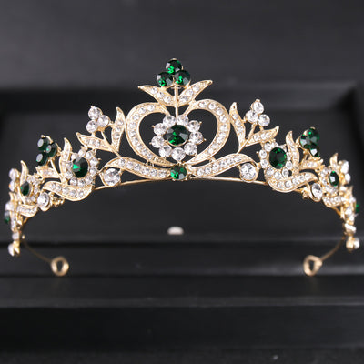 Corona de Novia Estilo Barroco con Perlas y Pedrería de Aleación - Image 5