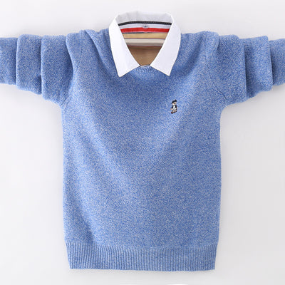 Suéter para Niño Estilo Camisa Integrada de Algodón - Image 9