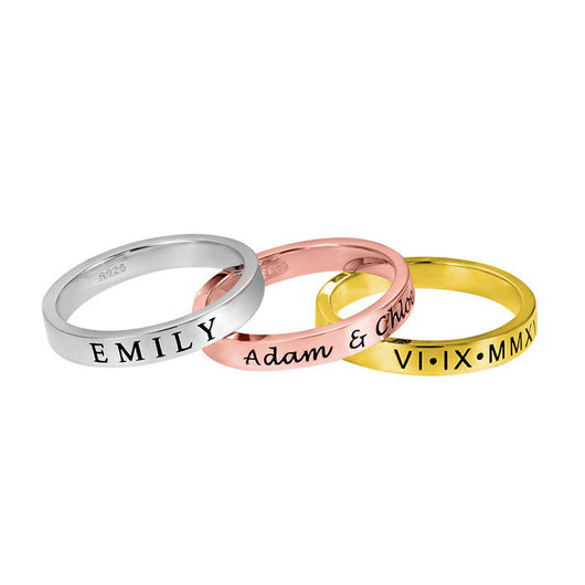 Anillo de Plata Esterlina S925 Personalizado Brillante para Hombre - Image 9
