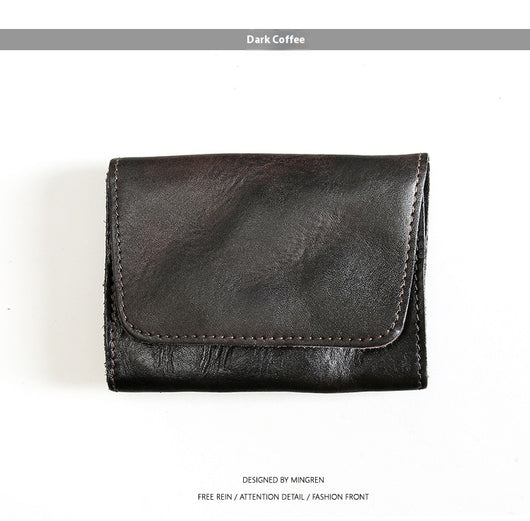 Billetera Corta de Cuero Vacuno Estilo Retro para Hombre - Image 10