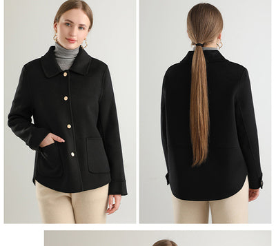 Abrigo Polo Cuello Clásico Mujer - Colores Sólidos Otoño Invierno - Image 14