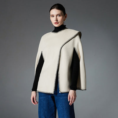 Capa Reversible de Lana Doble Faz con Bufanda Integrada - Image 4
