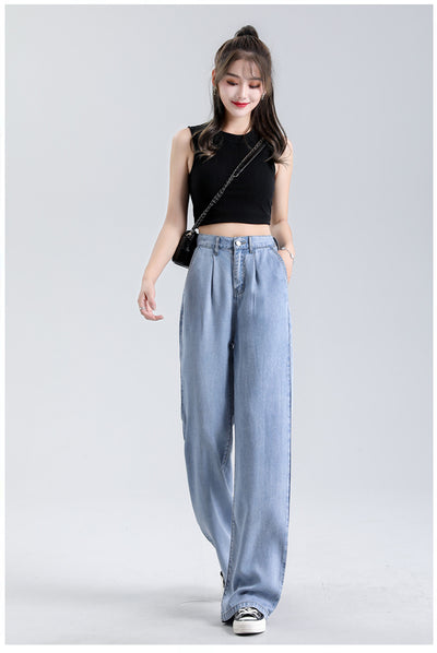 Jeans Holgados de Cintura Alta en Tencel - Comodidad Total - Image 3