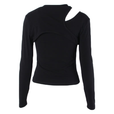 Blusa Irregular de Dos Piezas en Colores Sólidos - Ajuste Slim Versátil - Image 3