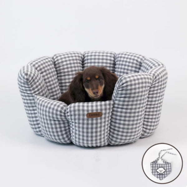 Cama Cuadriculada para Mascotas Todo Clima
