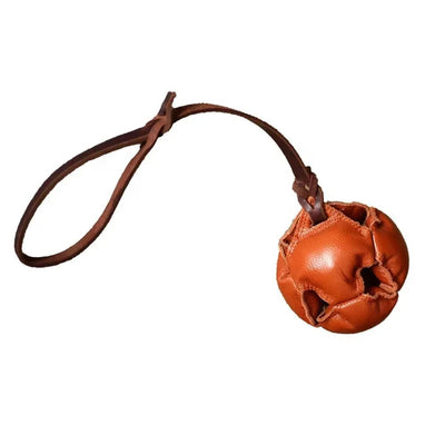 Pelota de Entrenamiento en Cuero con Asa para Perros - Juguete Mordedor Resistente - Image 7