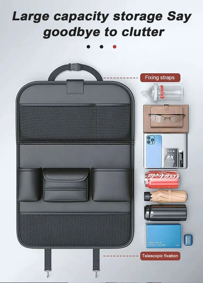 Organizador de Asiento Trasero Auto con Bandeja Plegable y Soporte para Tablet - Image 16