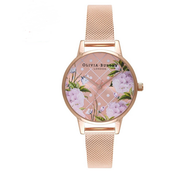 Reloj de Moda para Mujer con Malla Británica y Movimiento de Cuarzo