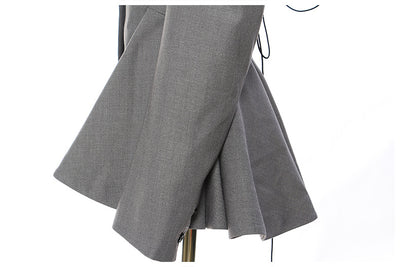Blazer Elegante Cintura Ajustada con Dobladillo Floral Backless - Image 13