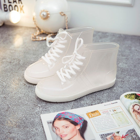 Zapatos de Gelatina Transparentes Impermeables