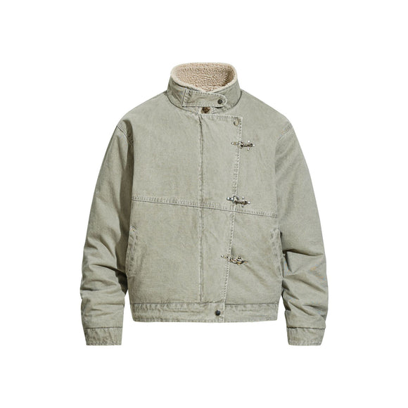 Abrigo de Algodón para Hombre con Diseño Locomotora