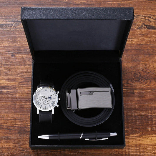 Estuche Premium de Accesorios Ejecutivos para Hombre: Cinturón, Cartera, Reloj y Bolígrafo - Image 5