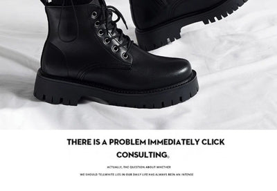 Botas Negras de Cuero para Hombre con Cierre Lateral y Plataforma Elevada - Image 19