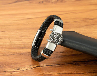 Pulsera Magnética de Cuero Genuino para Hombre - Acero Inoxidable Resistente - Image 14