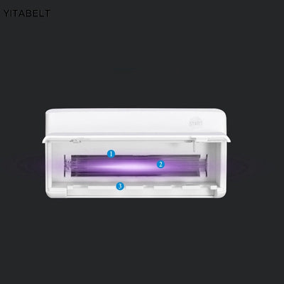 Mint green UV toothbrush sterilizer holder with a 'START' button and a display showing 'UV TOOTHBRUSH STERILIZER'. - Image 4