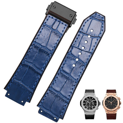 Correa de Reloj Cuero Genuino con Silicona para Hombre - Image 19