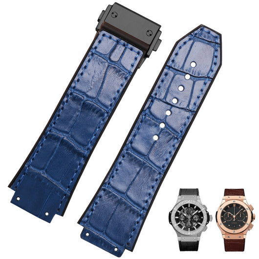 Correa de Reloj Cuero Genuino con Silicona para Hombre - Image 19