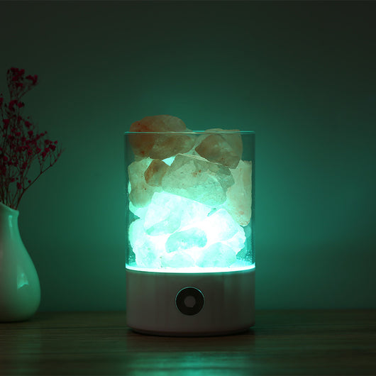 Lámpara LED de Sal del Himalaya con Luz de Cristal USB - Image 5