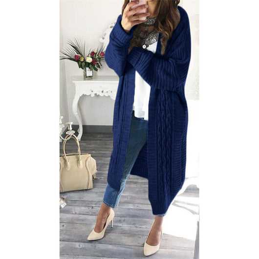 Cardigan Tejido de Largo Medio con Detalle Trenzado - Image 4
