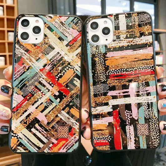 Funda Móvil con Diseño de Rayas Diamante y Onda Puntillada - Image 51