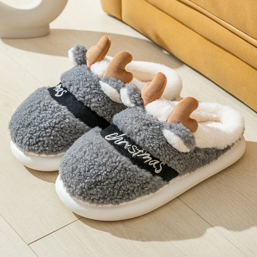 Pantuflas Navideñas de Invierno con Diseño de Alce - Cómodas y Acogedoras - Image 11