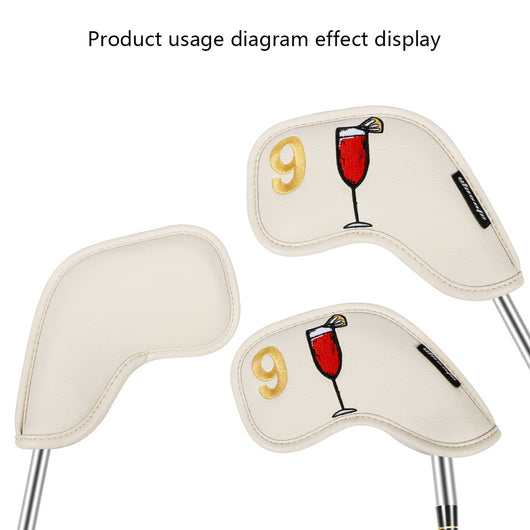 Funda Protectora Premium para Hierros de Golf con Diseño Patrón Vino - Image 25