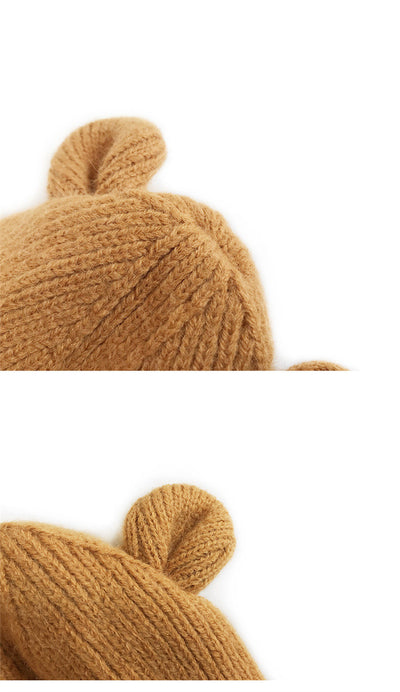 Gorro Infantil Tejido con Orejas de Osito y Puño Cálido - Image 5