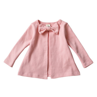 Abrigo Infantil Casual con Moño - Blusa de Algodón Cuello Redondo - Image 2