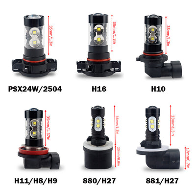 Bombillas LED Blancas 6000K de Alta Potencia para Luces de Niebla y DRL