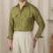 Camisa de Lino Puro de Manga Larga para Hombre - Estilo Business Casual