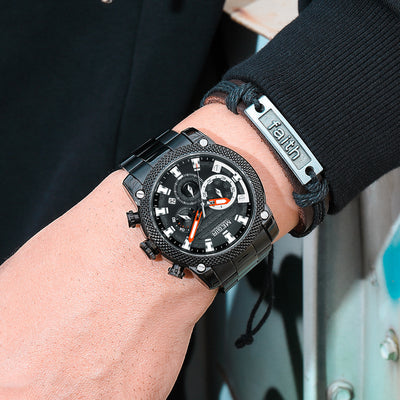 Reloj Cronógrafo de Hombre Elegante con Esfera Grande - Estilo Empresarial