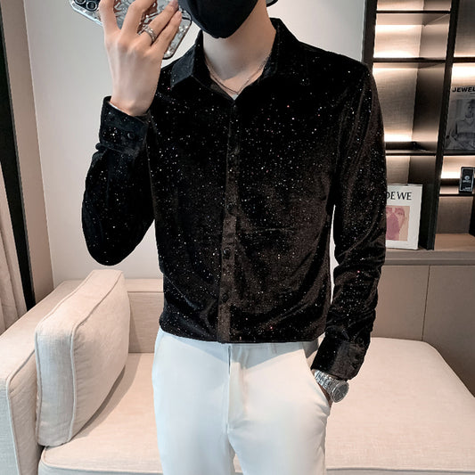 Camisa de Negocios Casual para Hombre con Detalles Brillantes - Image 2