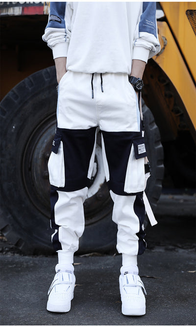 Pantalones Hip Hop con Cordón y Costuras Contrastantes para Niños - Image 15