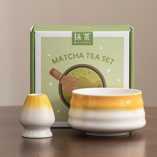 Set Completo de Té Matcha - Tazón Cerámico con Batidor y Accesorios