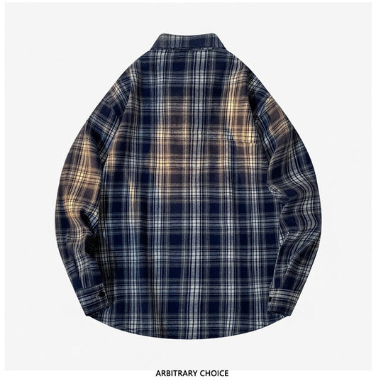 Camisa-Chaqueta Casual de Cuadros para Hombre - Image 25
