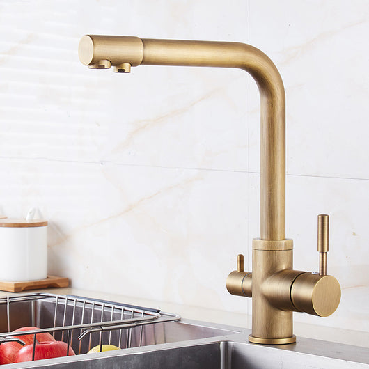 Grifo Giratorio de Cobre para Lavaplatos con Control de Agua Fría y Caliente - Image 7