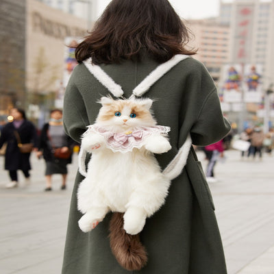 Mochila Muñeca de Peluche Ragdoll para Niñas - Diseño Adorable