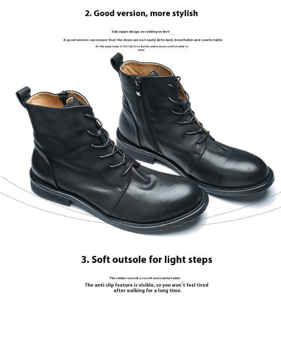 Botas Martin de Cuero Genuino Vintage Hechas a Mano - Image 11