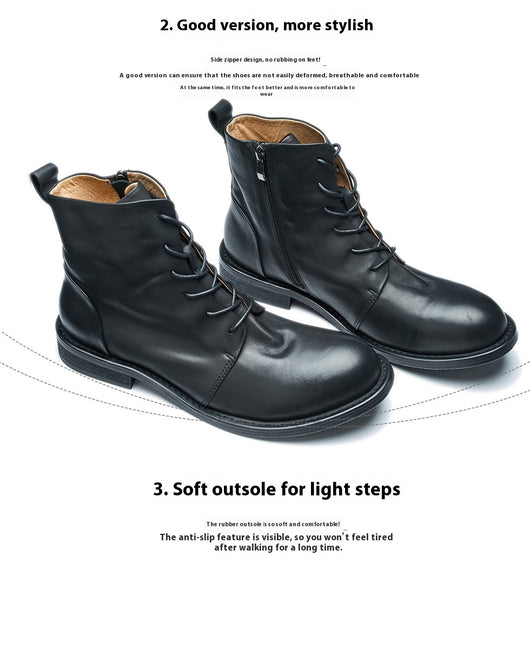 Botas Martin de Cuero Genuino Vintage Hechas a Mano - Image 11