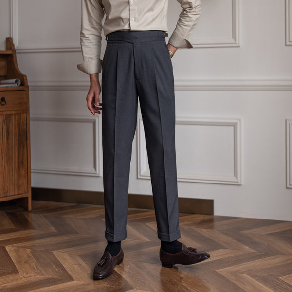 Pantalón Casual de Cintura Alta Recto para Hombre